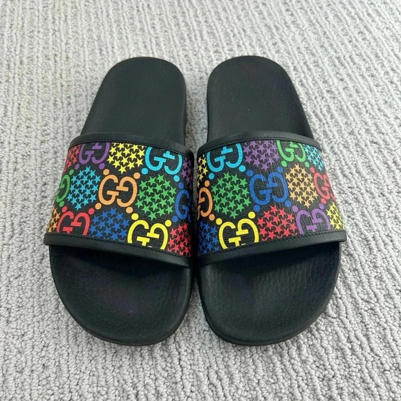 Gucci - GG Supreme Psychedelic Monogram Slide in Black - Picture 3 of 6